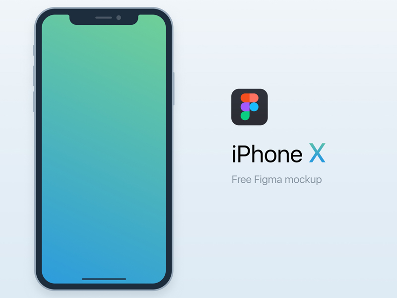 Freebie iPhone X mockup for Figma