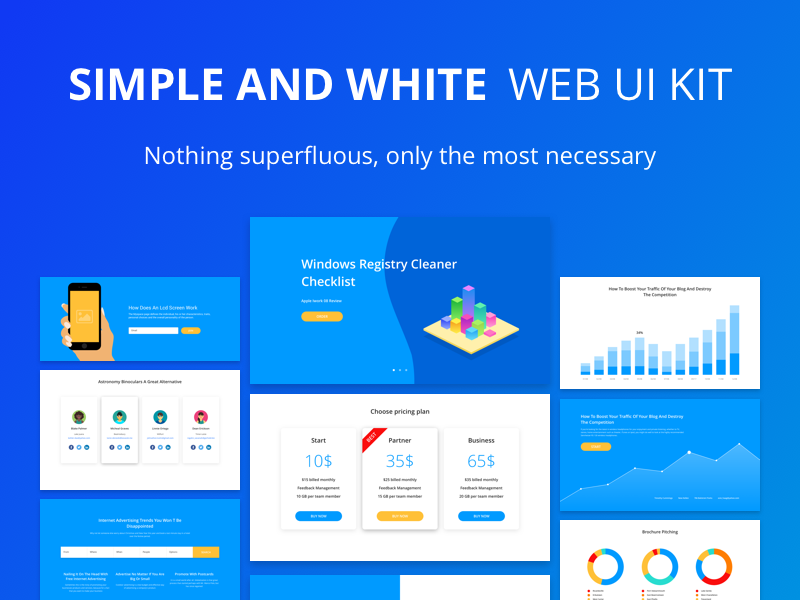 Simple And White Ui Kit Demo