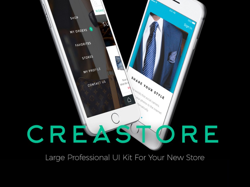 Creastore UI Screens