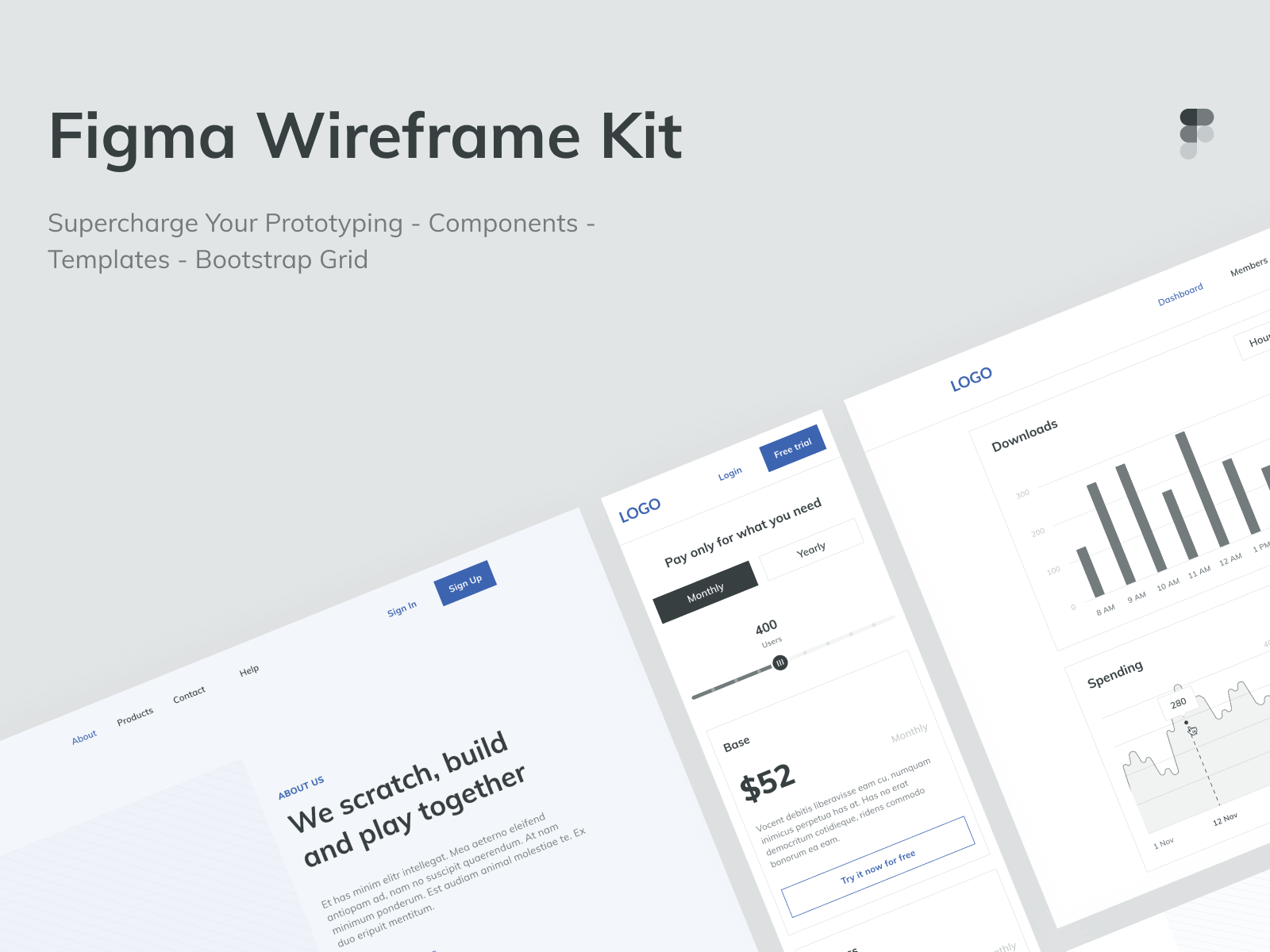 Figma Wireframe UI Kit