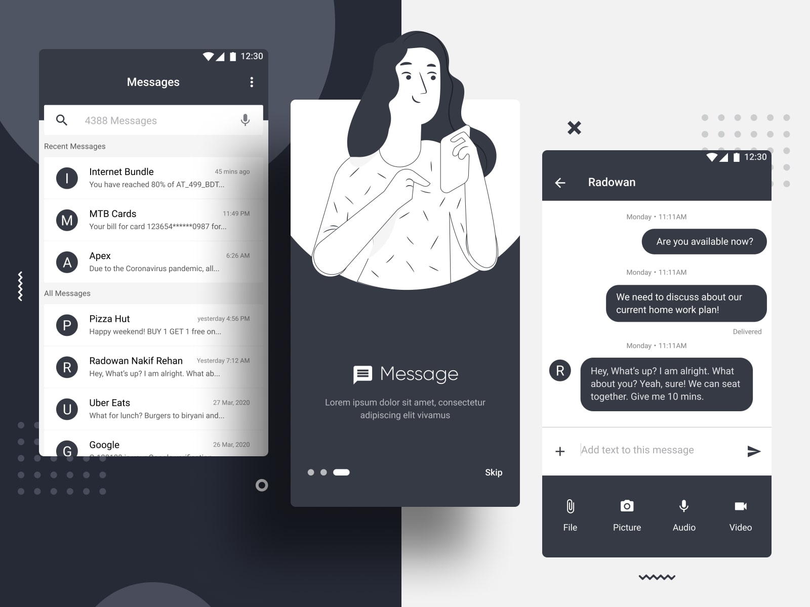 Figma Android Messaging App UI