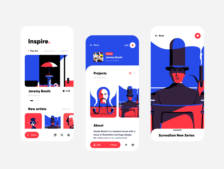 Art Inspiration Mobile Screens