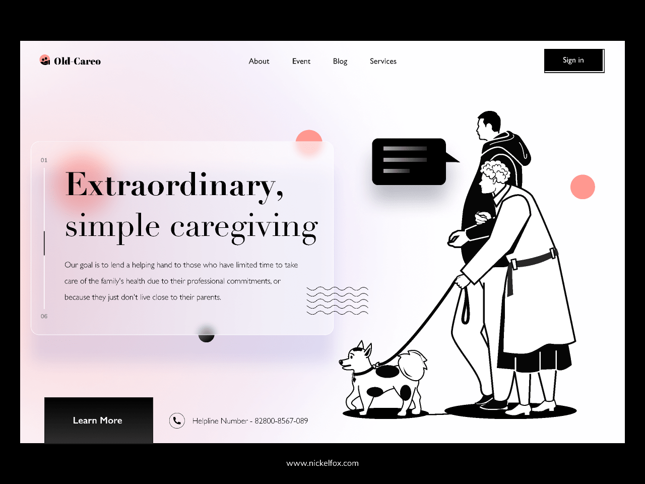 Old Careo Landing Page UI