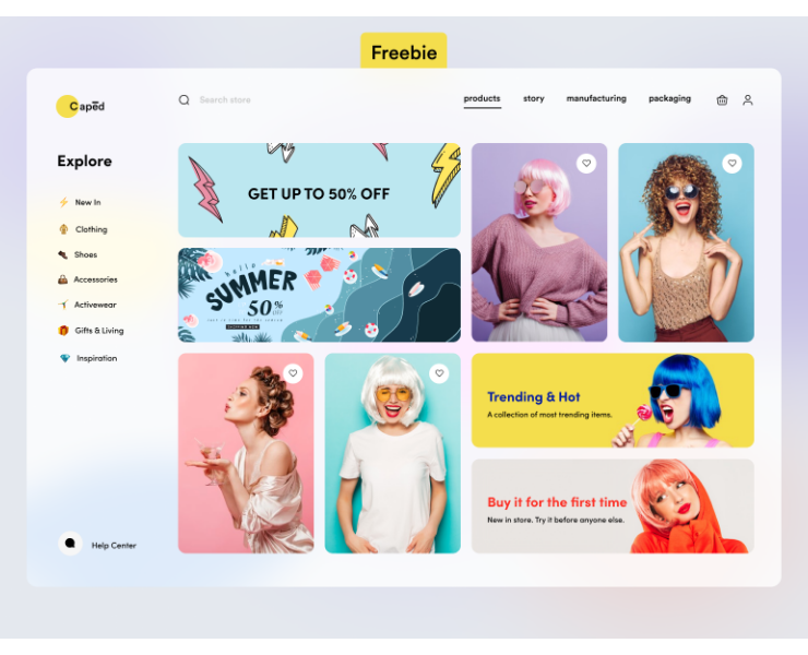 Figma Wig – Ecommerce Website UI