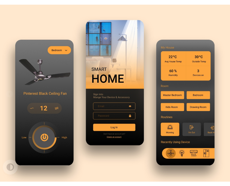 Figma Smart Home Mobile App Design