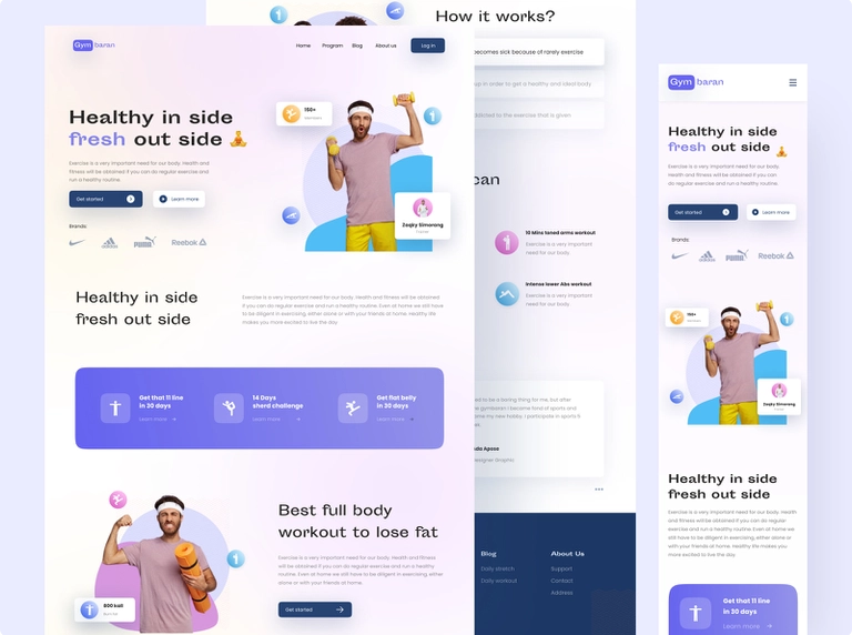 Figma Sport Landing Page