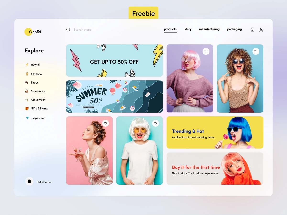 Figma Wig – Ecommerce Website UI